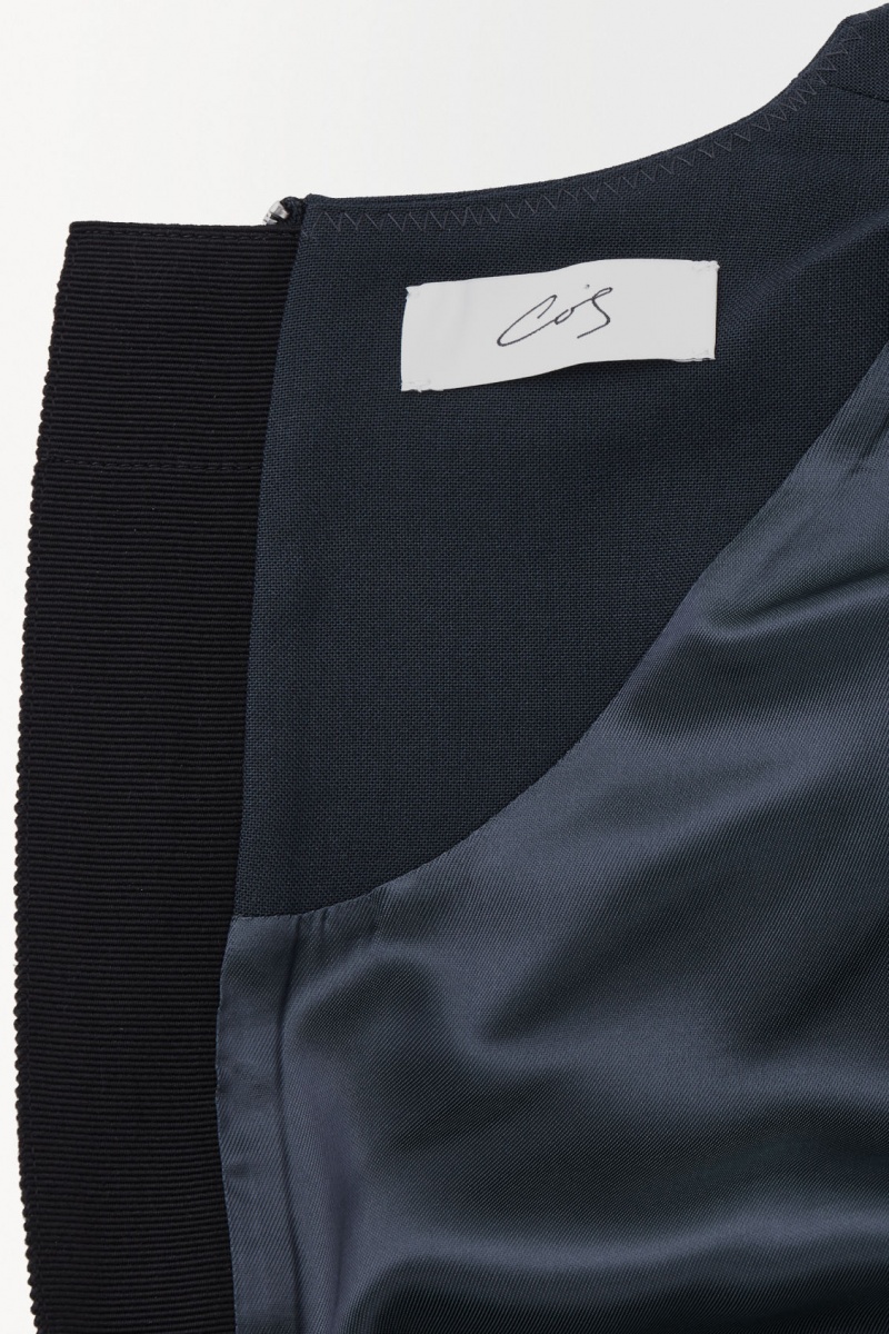 Dámské Šaty COS The Tailored Mini Tmavě Tyrkysové | LYRU-06735