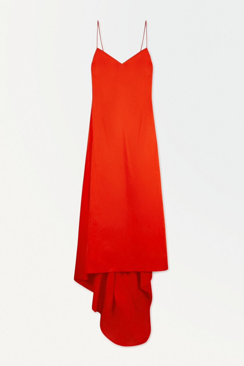 Dámské Šaty COS The V-Neck Linen Maxi Světle Oranžové | JQLI-47251