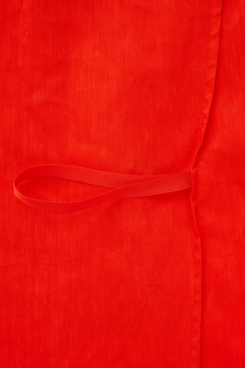 Dámské Šaty COS The V-Neck Linen Maxi Světle Oranžové | JQLI-47251