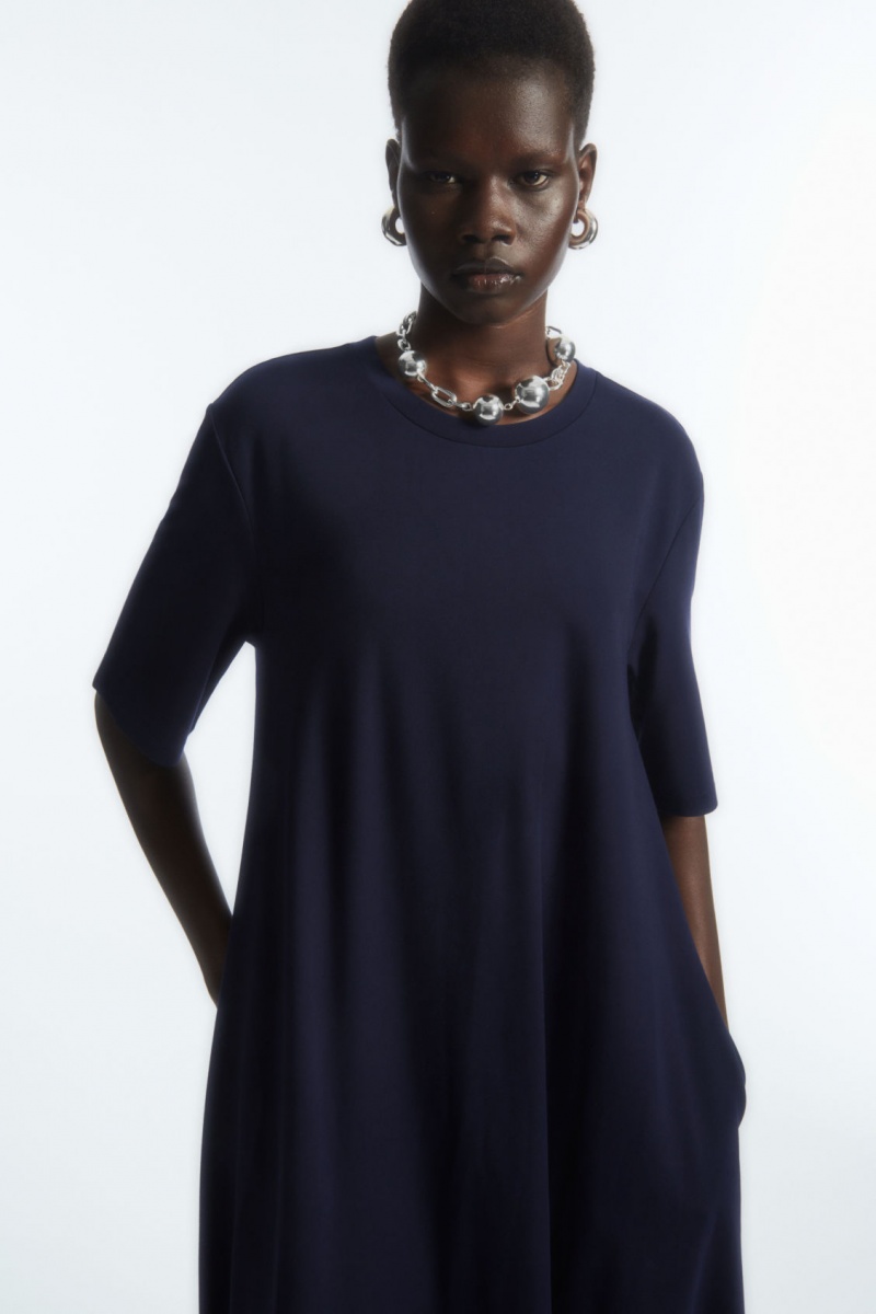 Dámské Šaty COS Voluminous Maxi T-Shirt Tmavě Blankyt | TIQU-48961