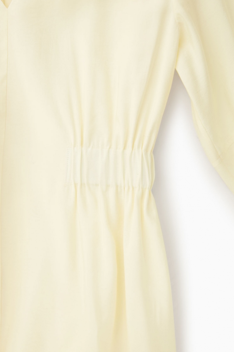 Dámské Šaty COS Voluminous V-Neck Bílé | ZBLY-25308