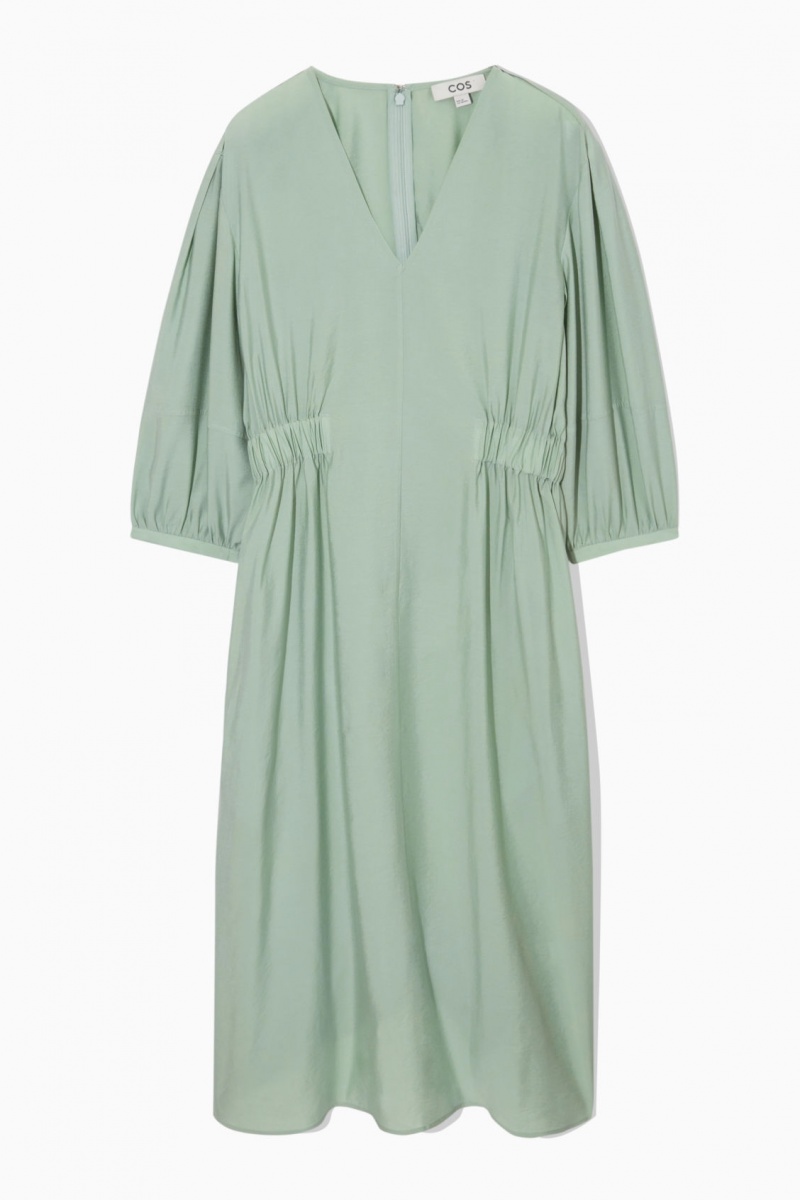 Dámské Šaty COS Voluminous V-Neck Světle Zelene | LOCK-79583