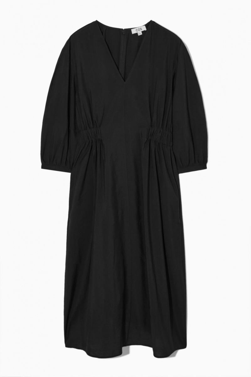 Dámské Šaty COS Voluminous V-Neck Černé | BALN-35679