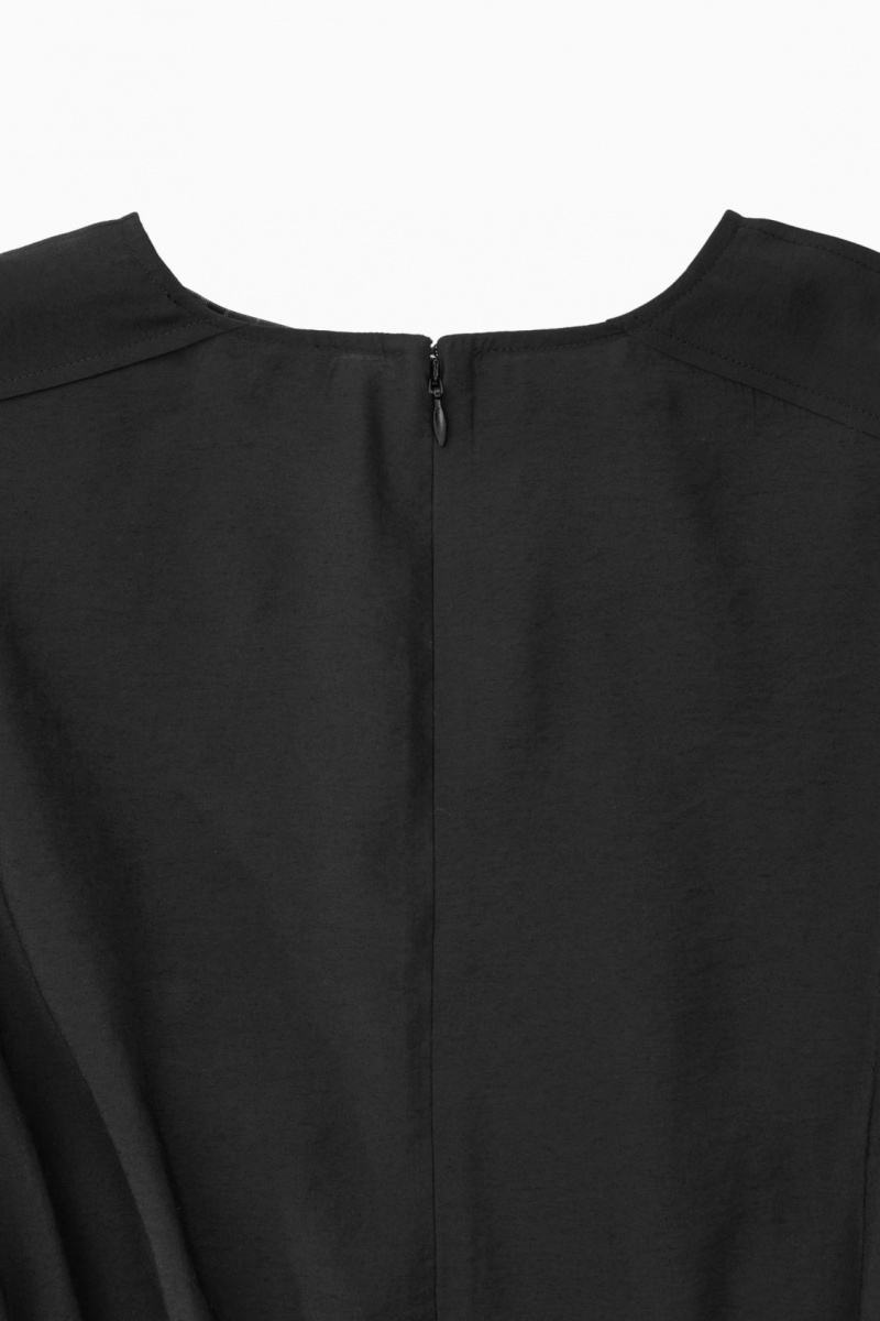 Dámské Šaty COS Voluminous V-Neck Černé | BALN-35679