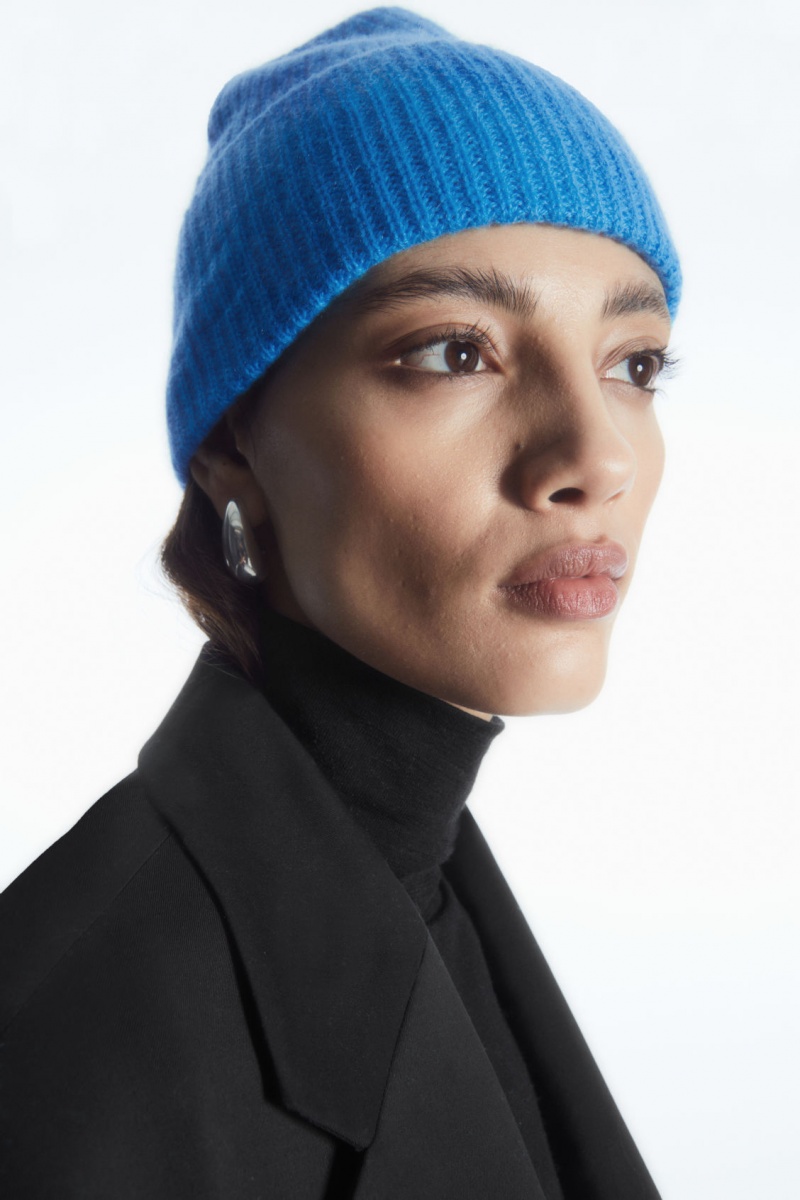 Dámské Čepice COS Cashmere-Blend Světle Blankyt | TRXL-27910