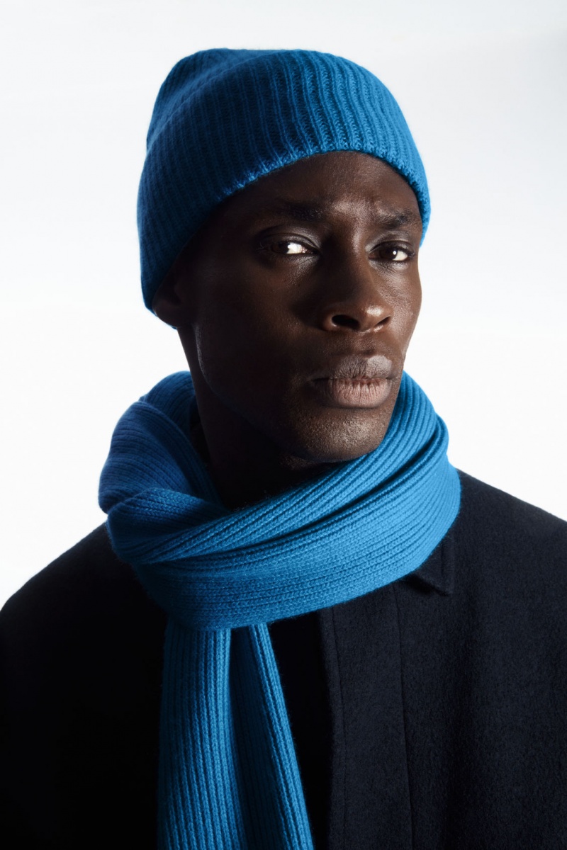Dámské Čepice COS Cashmere-Blend Světle Blankyt | TRXL-27910