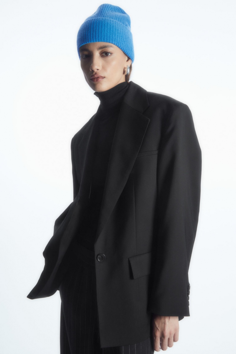 Dámské Čepice COS Cashmere-Blend Světle Blankyt | TRXL-27910