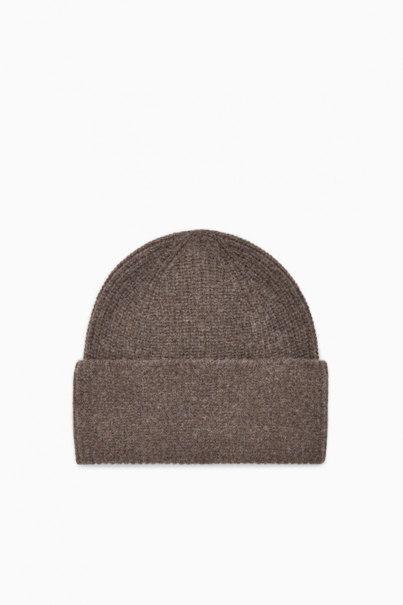 Dámské Čepice COS Cashmere-Blend Tmavě Hnědé | BHLQ-94273