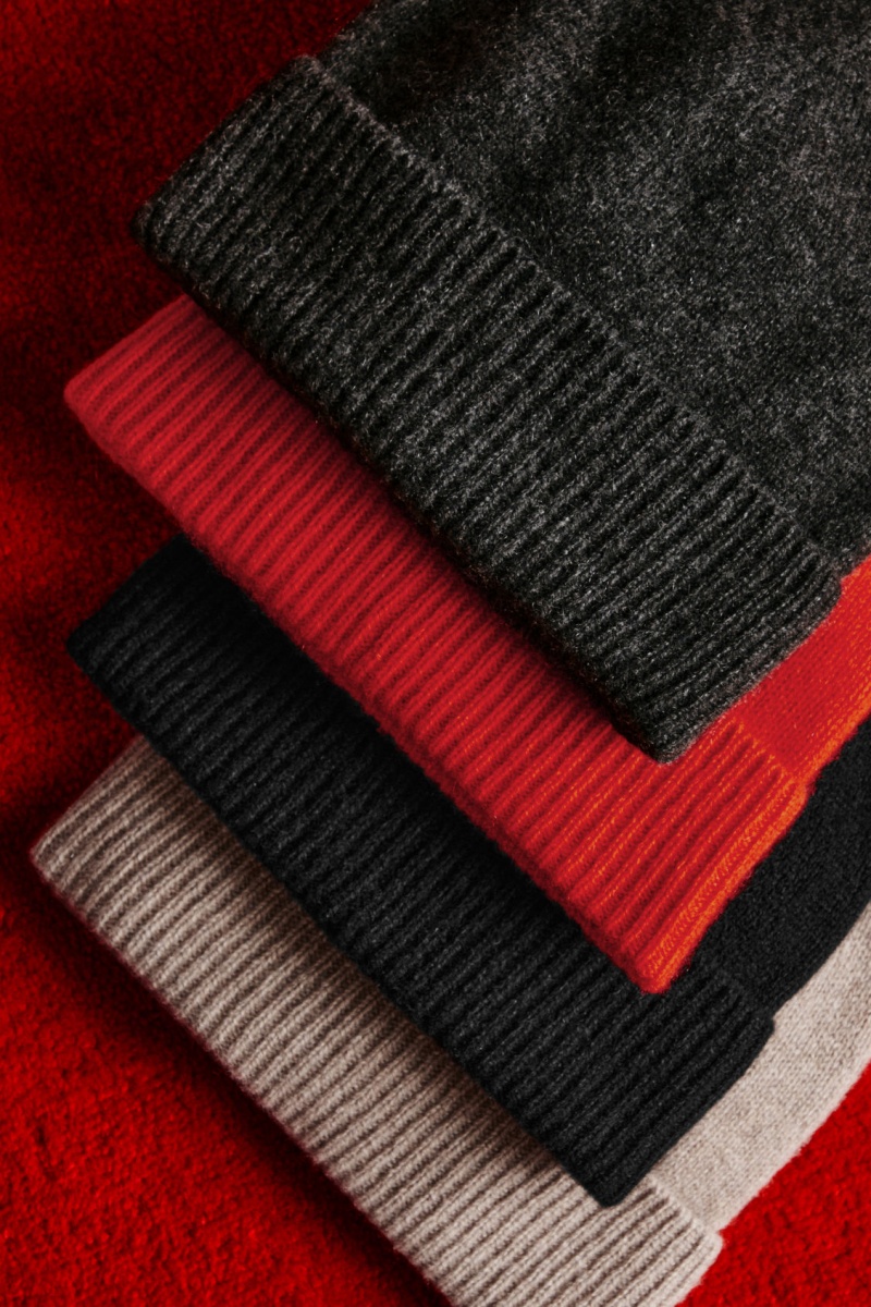 Dámské Čepice COS Pure Cashmere Tmavě Šedé | XOBP-79841