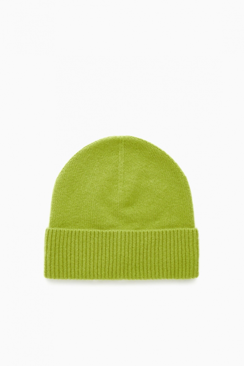 Dámské Čepice COS Pure Cashmere Zelene | WYLU-14832