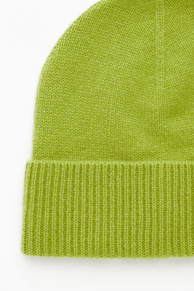 Dámské Čepice COS Pure Cashmere Zelene | WYLU-14832