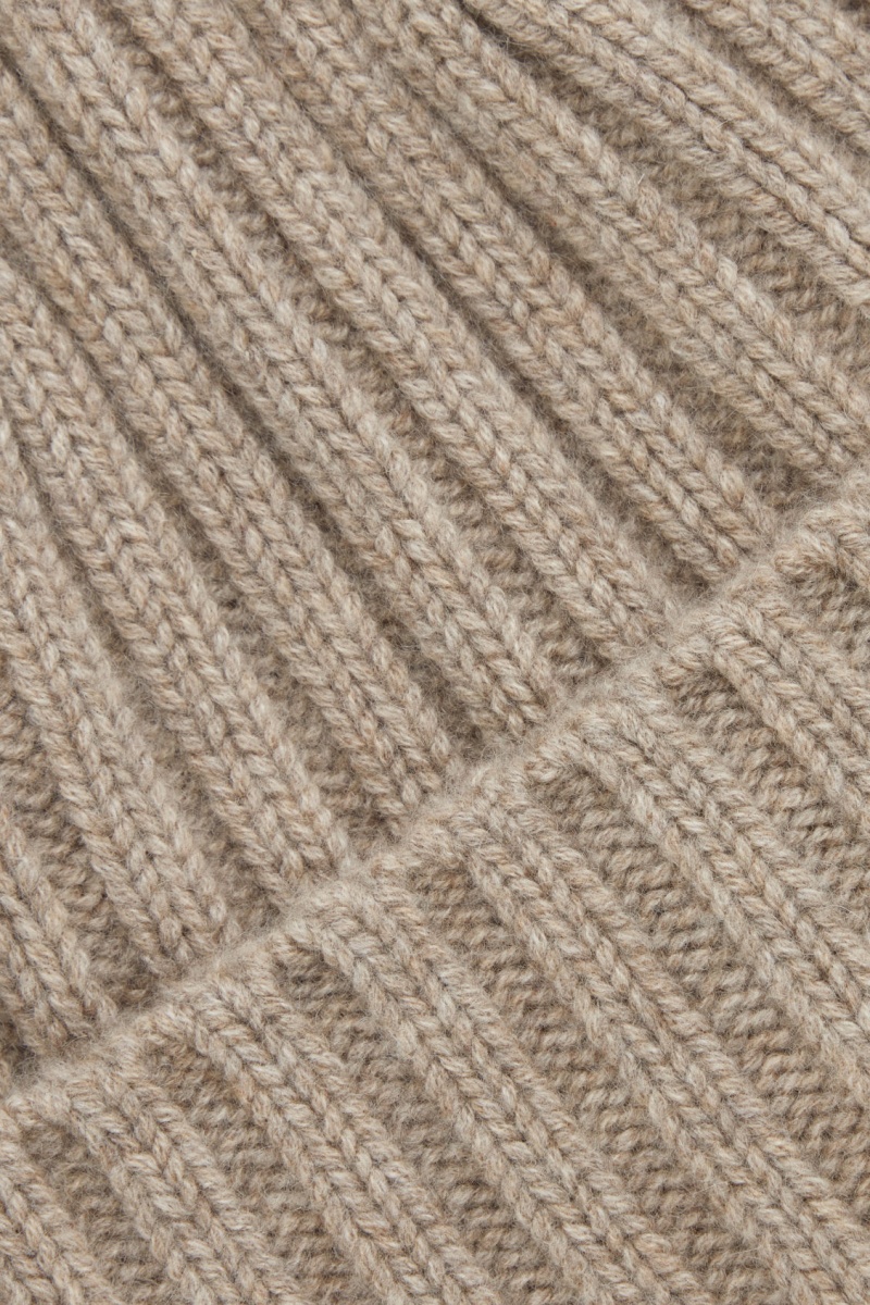Dámské Čepice COS Tlustý Pure Cashmere Béžový | WCVM-80347