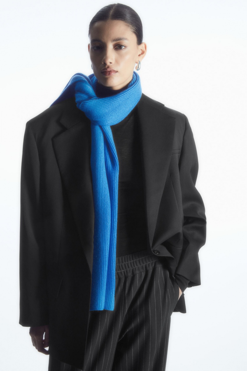 Dámské Šátek COS Cashmere-Blend Světle Blankyt | ISWQ-69421