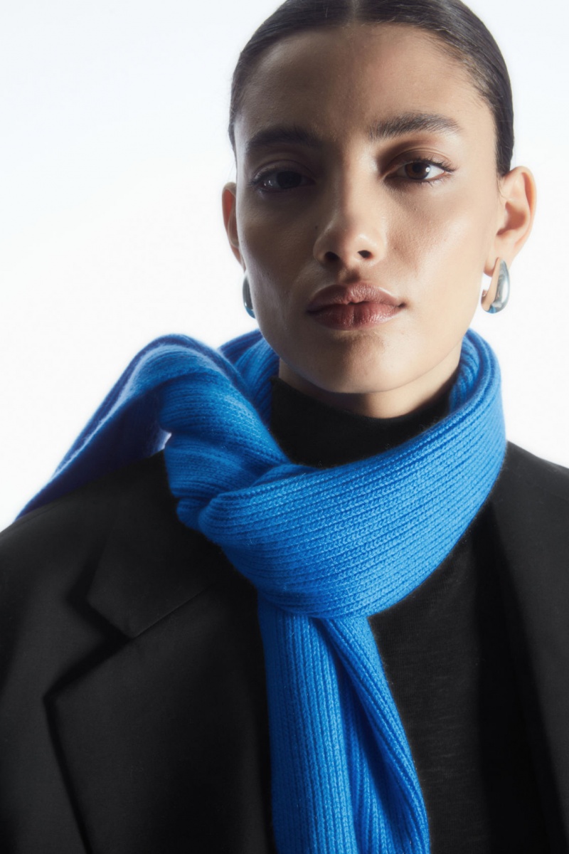 Dámské Šátek COS Cashmere-Blend Světle Blankyt | ISWQ-69421