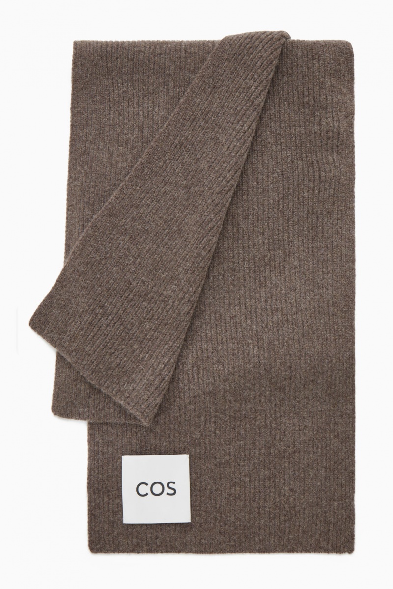 Dámské Šátek COS Cashmere-Blend Tmavě Hnědé | NZFQ-98065