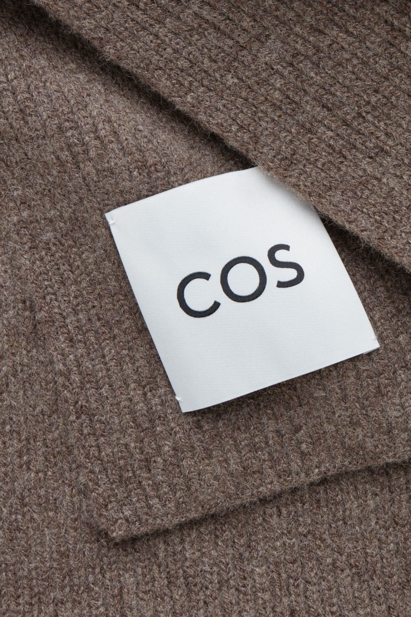 Dámské Šátek COS Cashmere-Blend Tmavě Hnědé | NZFQ-98065
