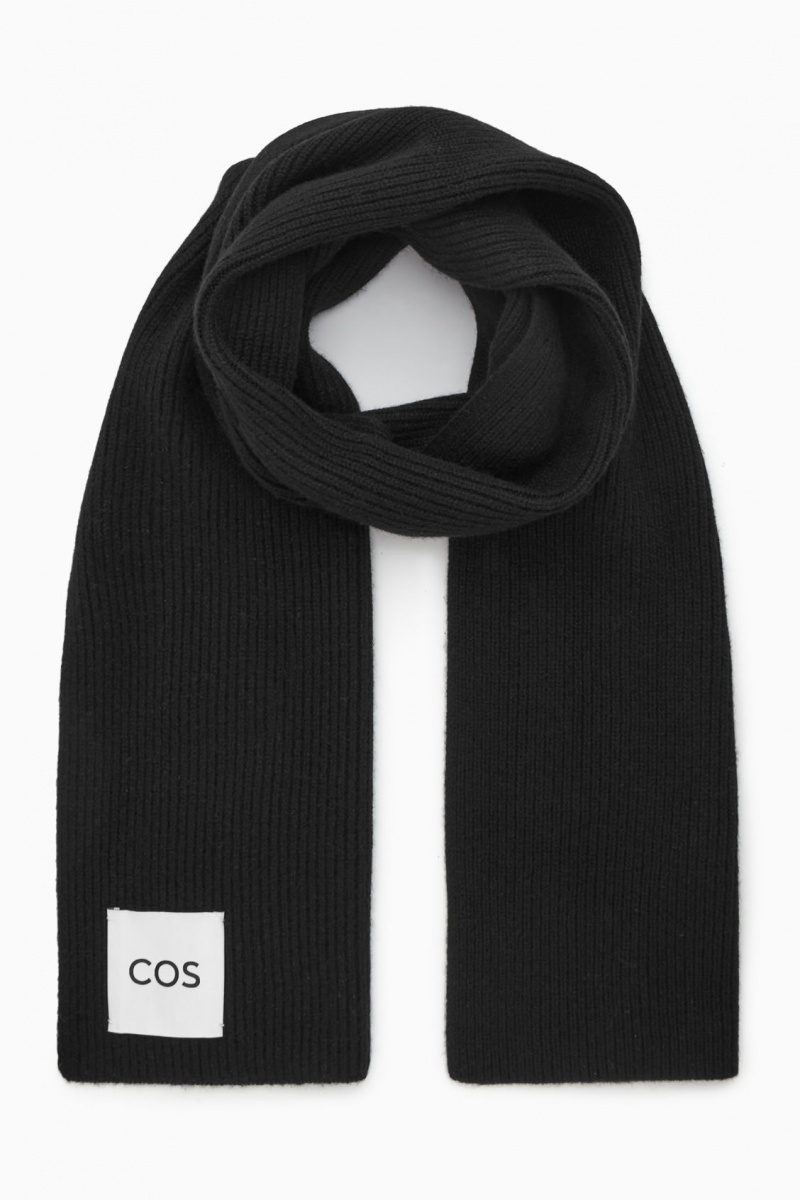 Dámské Šátek COS Cashmere-Blend Černé | DINR-84051