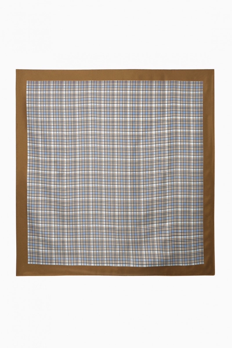 Dámské Šátek COS Checked Pure Silk Neck Viacfarebný | HFVZ-43867