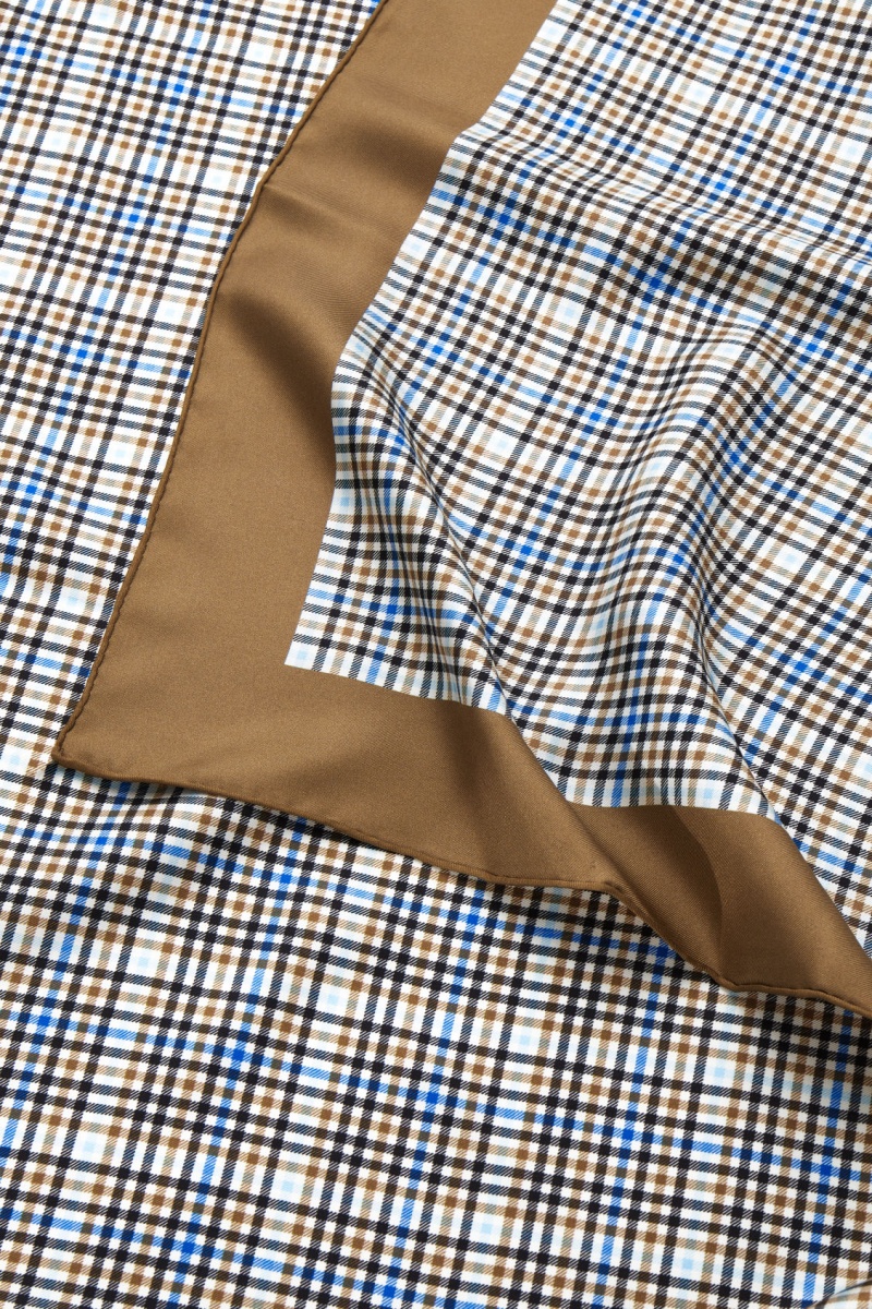 Dámské Šátek COS Checked Pure Silk Neck Viacfarebný | HFVZ-43867
