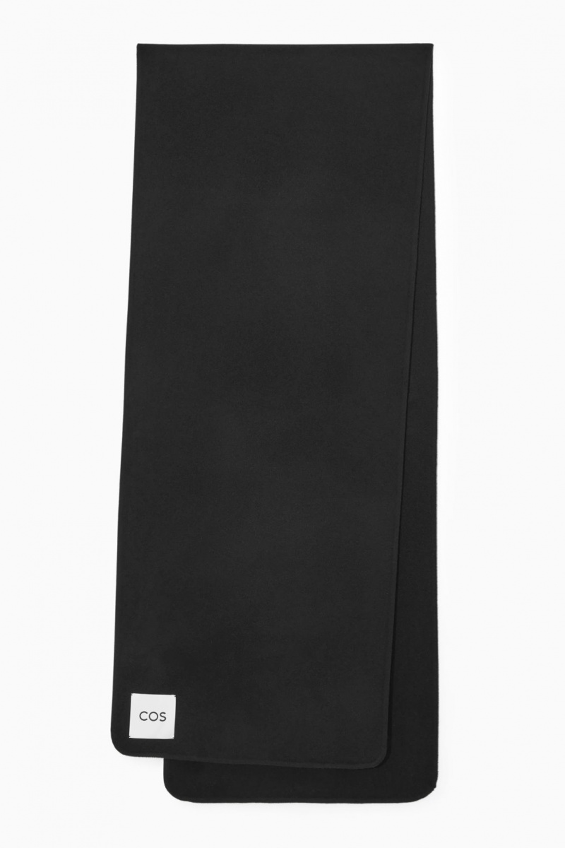 Dámské Šátek COS Oversized Double-Faced Vlna Černé | TWRE-38175