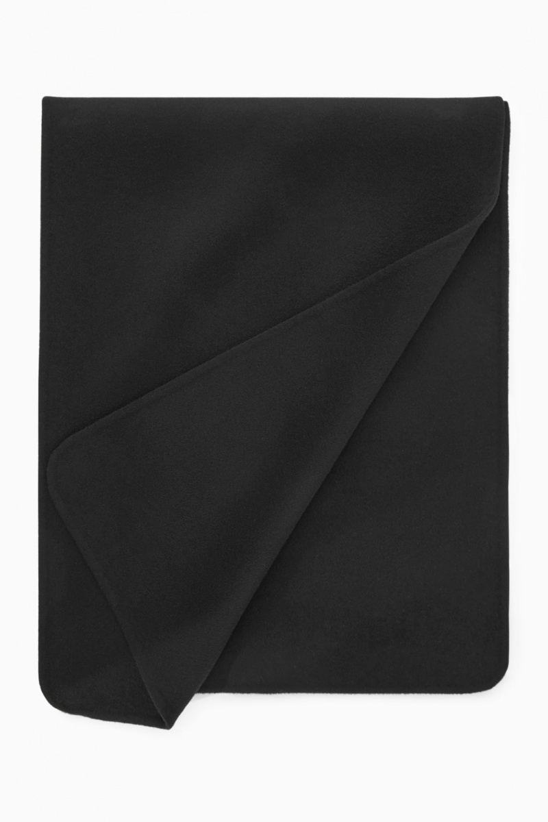 Dámské Šátek COS Oversized Double-Faced Vlna Černé | QCUV-64308