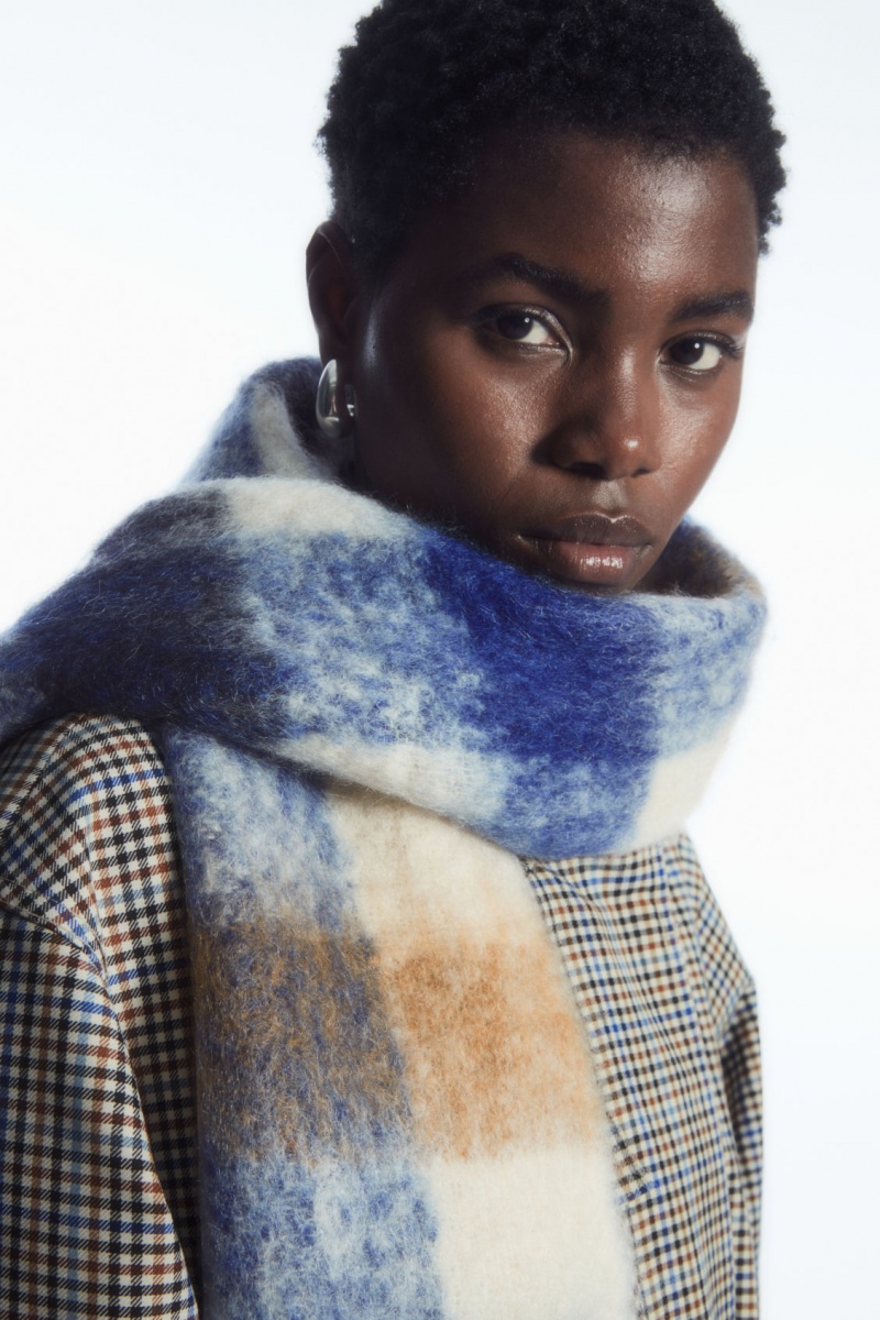 Dámské Šátek COS Oversized Mohair-Blend Blankyt Hnědé | CTHI-07531