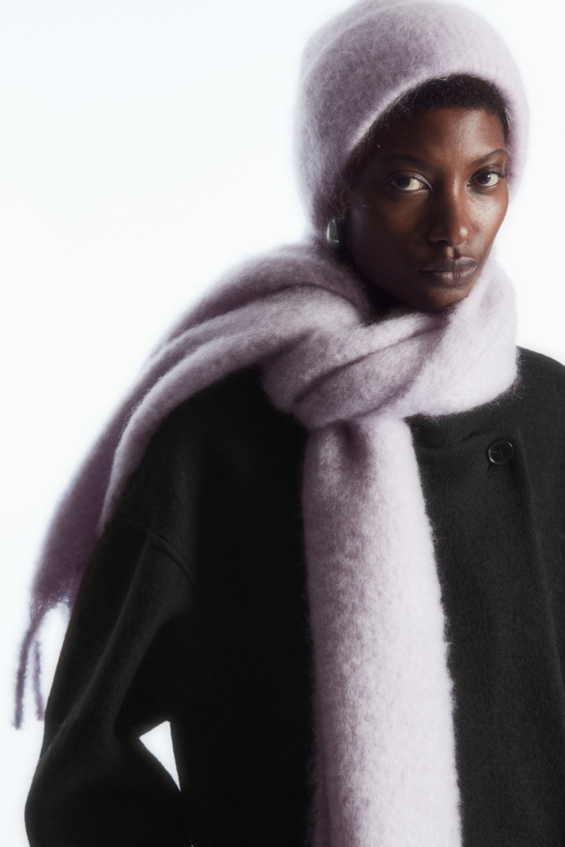 Dámské Šátek COS Oversized Mohair-Blend Fialové | AFDT-41905