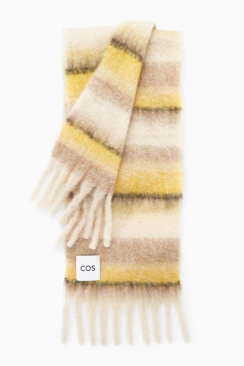 Dámské Šátek COS Oversized Mohair-Blend Hnědé Žluté | SFHI-09476