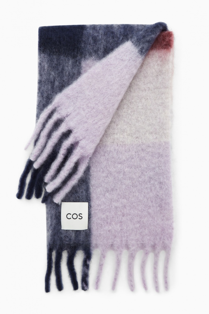 Dámské Šátek COS Oversized Mohair-Blend Červené Bílé | STBV-52471