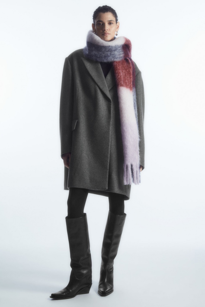 Dámské Šátek COS Oversized Mohair-Blend Červené Bílé | STBV-52471