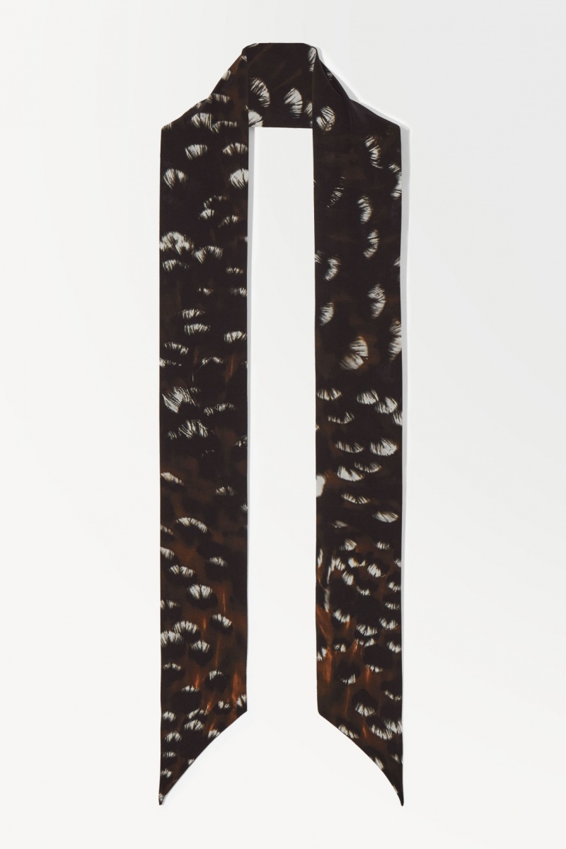 Dámské Šátek COS The Pure Silk Černé | VZSR-43962