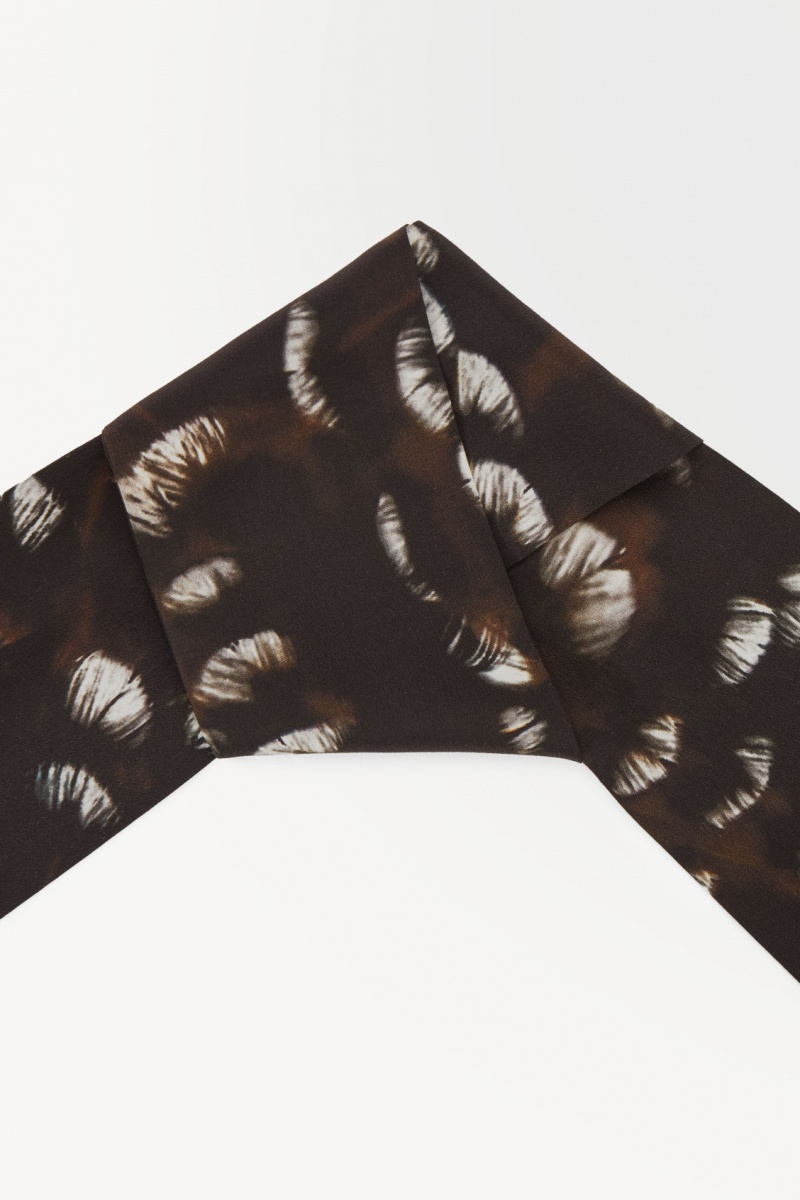 Dámské Šátek COS The Pure Silk Černé | VZSR-43962
