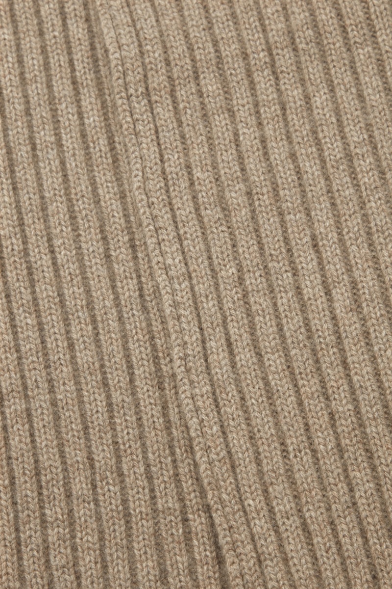 Dámské Šátek COS Tlustý Žebrovaný-Knit Pure Cashmere Béžový | DEOW-38952