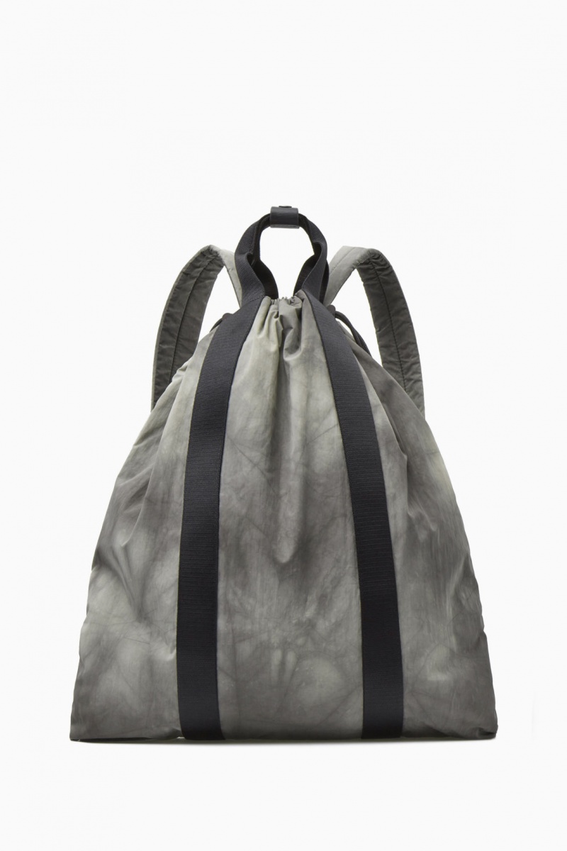 Pánské Batoh COS Tie-Dye Print Drawstring Nylon Šedé | RTKE-69302