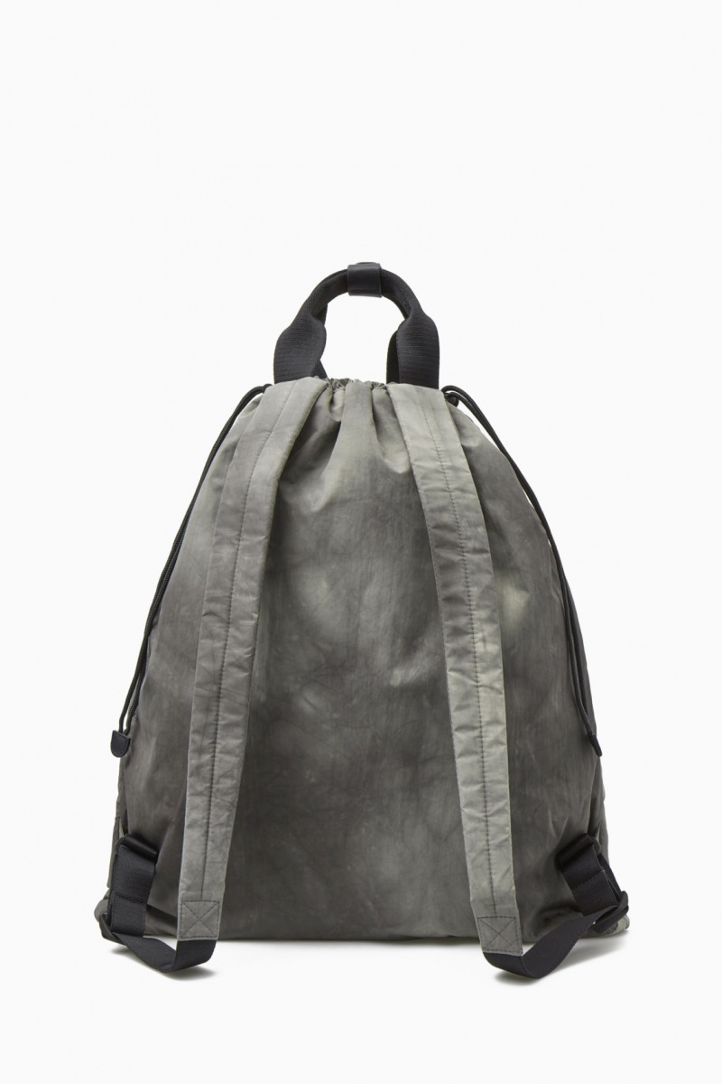 Pánské Batoh COS Tie-Dye Print Drawstring Nylon Šedé | RTKE-69302