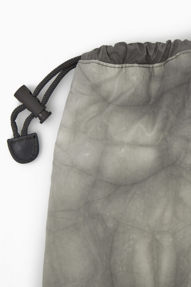 Pánské Batoh COS Tie-Dye Print Drawstring Nylon Šedé | RTKE-69302