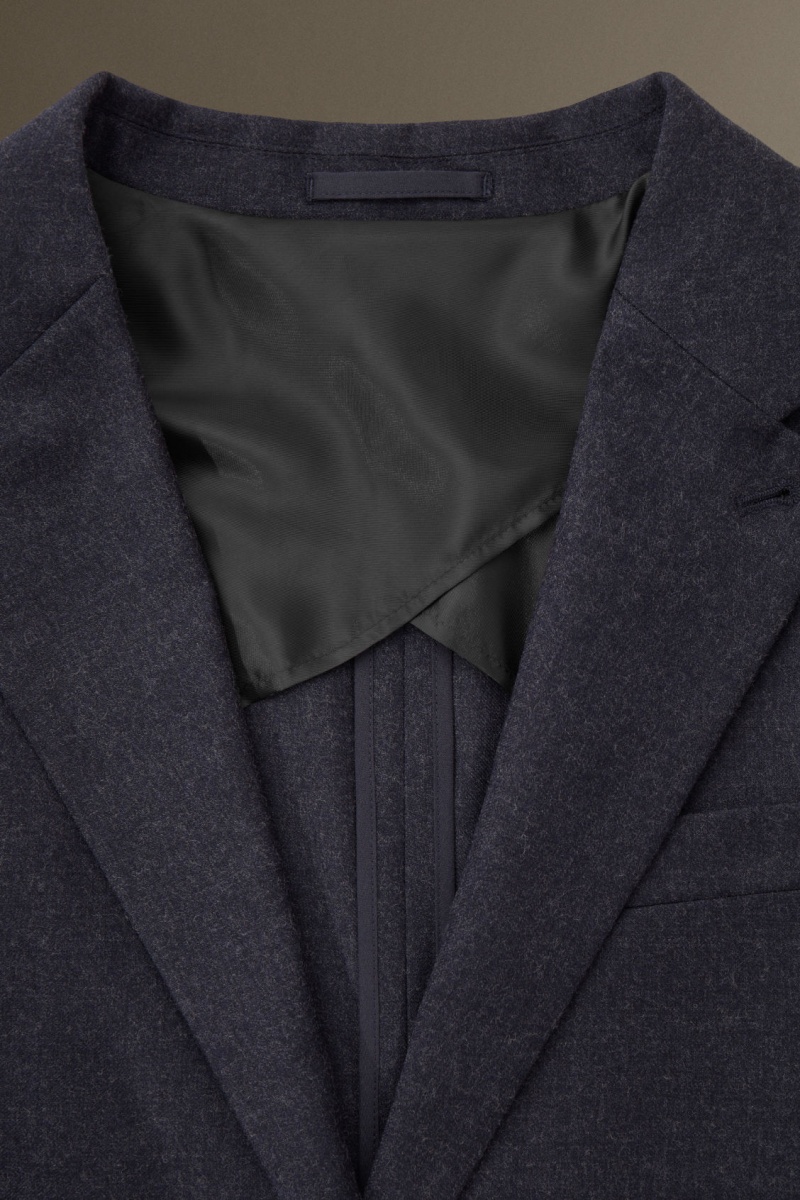 Pánské Blejzr COS Vlna-Flannel Regular Tmavě Blankyt | ZPFS-26380
