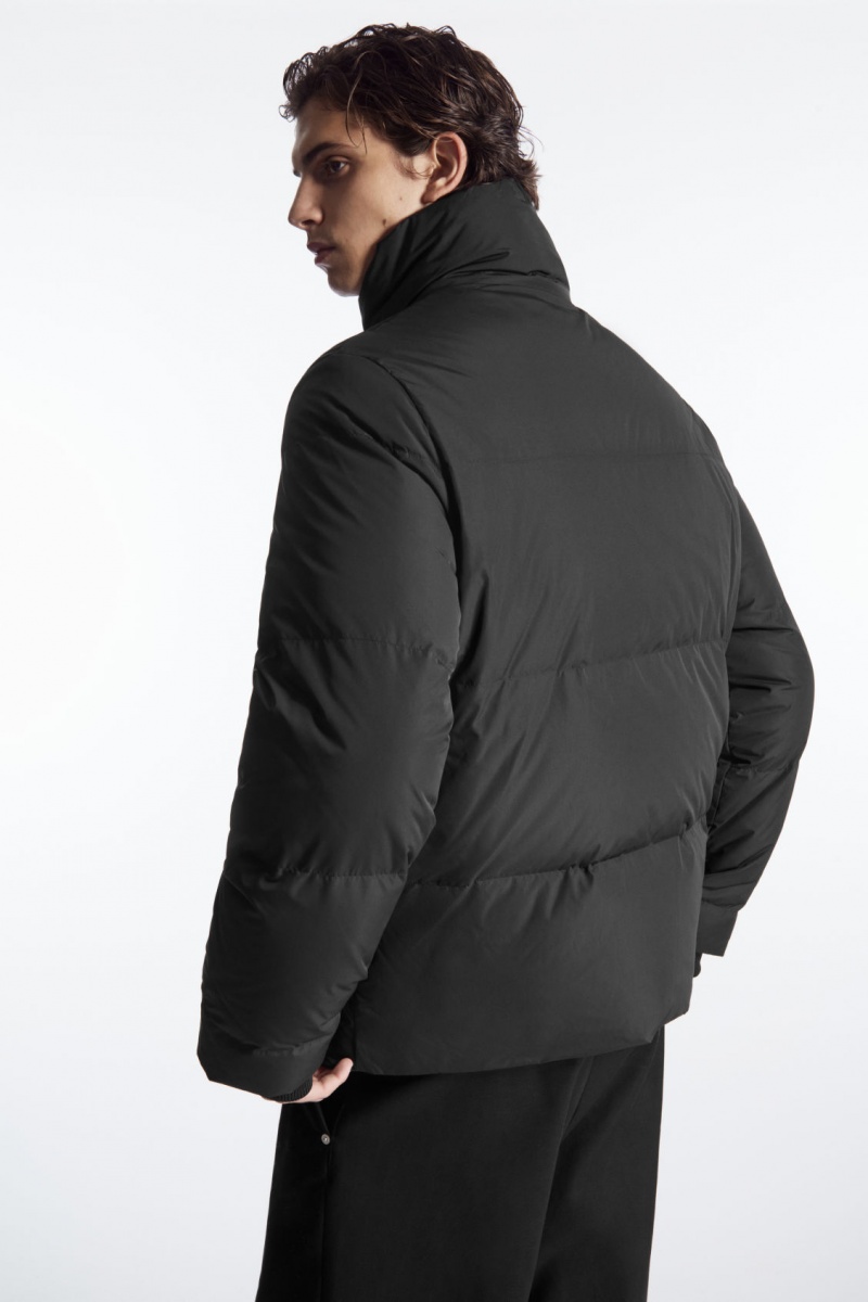 Pánské Bundy COS Krátké Puffer Černé | GJAK-56984