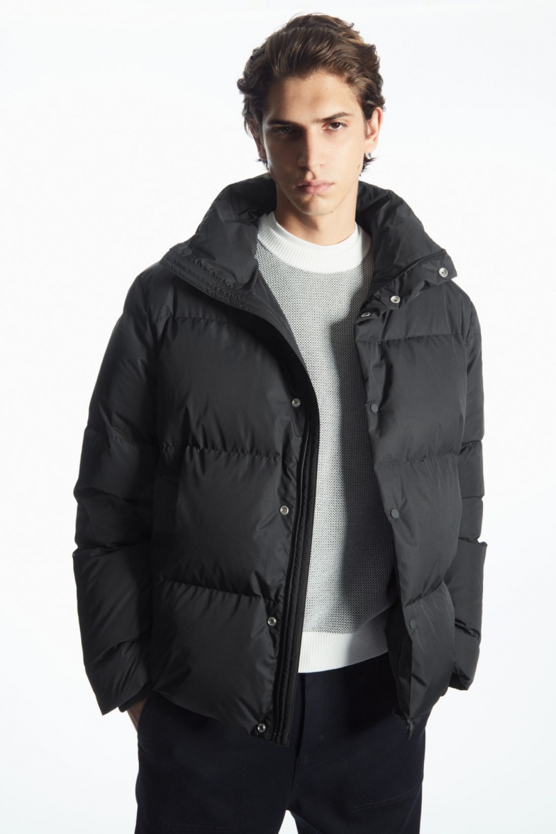 Pánské Bundy COS Krátké Puffer Černé | VAJB-76251