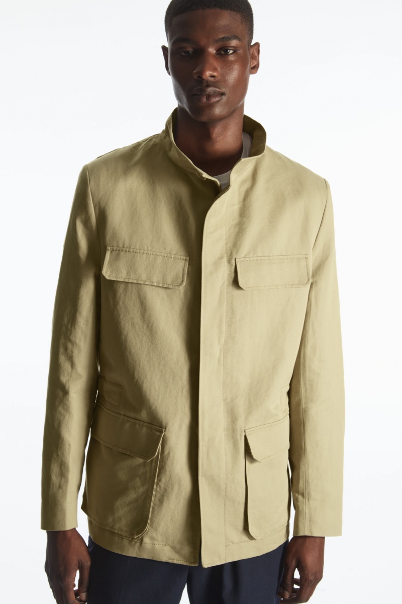 Pánské Bundy COS Linen Field Béžový | TKEX-85641