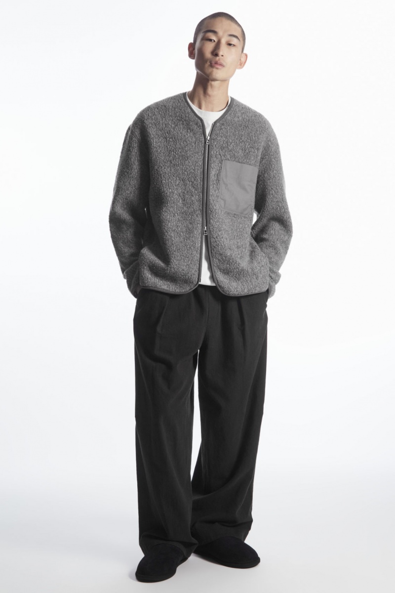 Pánské Bundy COS Polar Fleece Liner Tmavě Šedé | ZBAE-07234