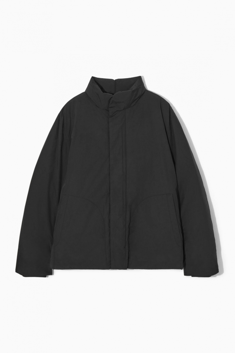 Pánské Bundy COS Polstrovaný Magnetic-Collar Černé | EZCJ-65978