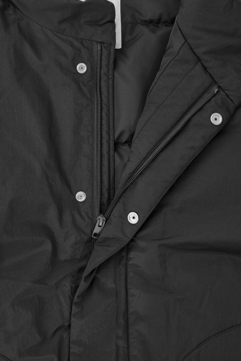 Pánské Bundy COS Polstrovaný Magnetic-Collar Černé | EZCJ-65978