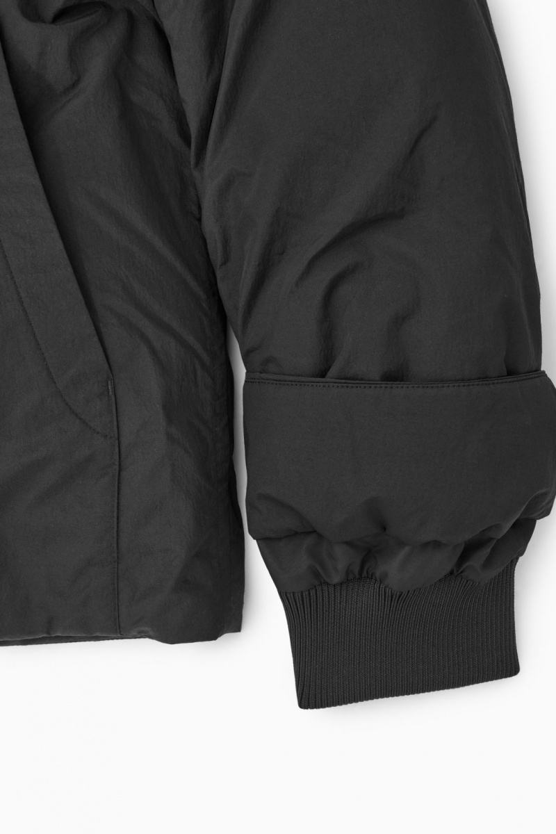Pánské Bundy COS Polstrovaný Magnetic-Collar Černé | EZCJ-65978
