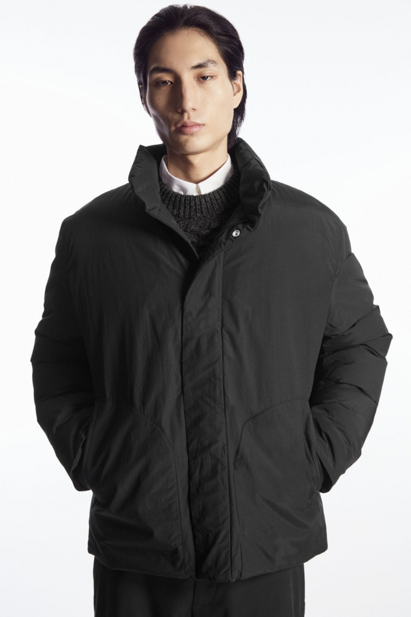 Pánské Bundy COS Polstrovaný Magnetic-Collar Černé | EZCJ-65978