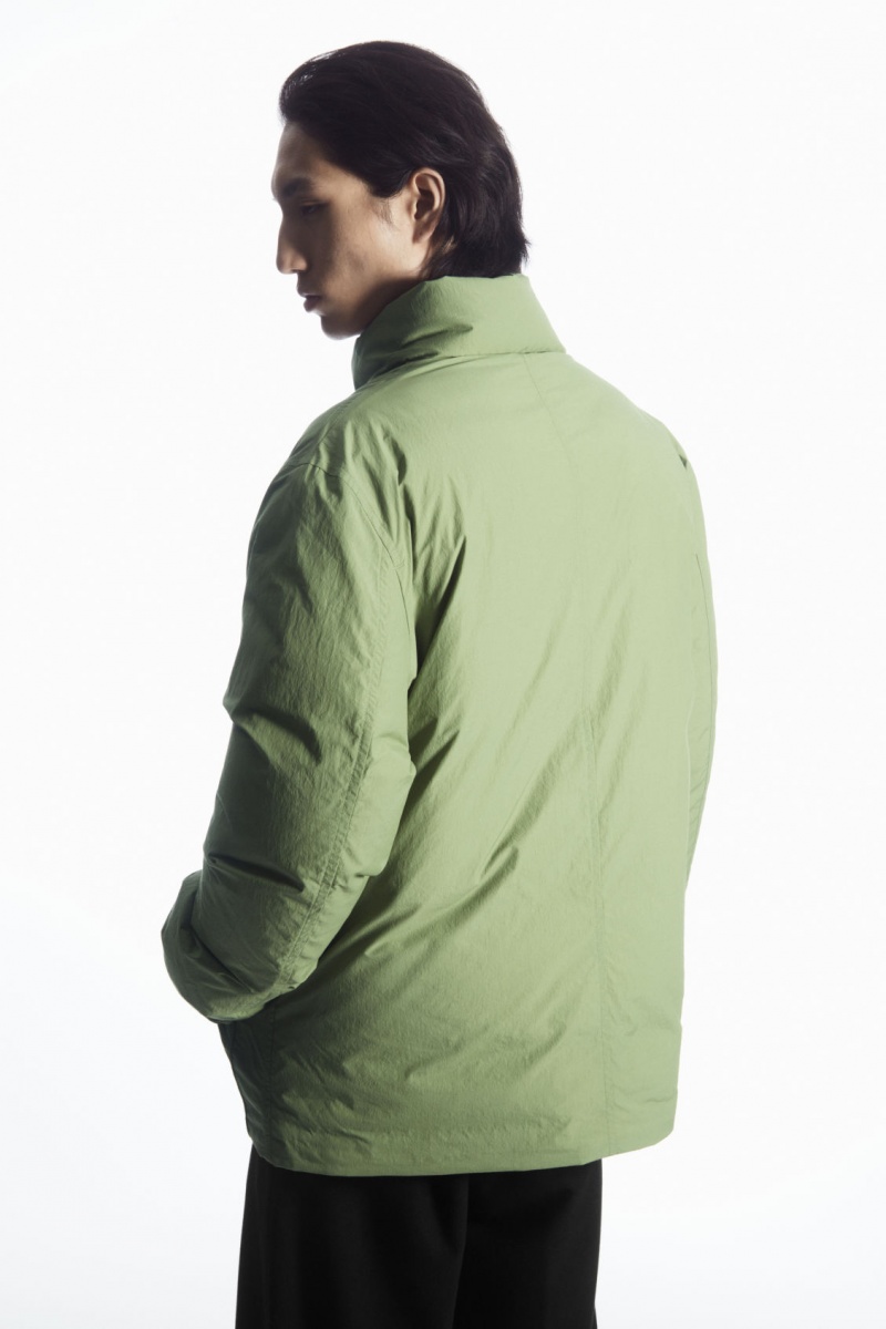 Pánské Bundy COS Polstrovaný Magnetic-Collar Hnědožlutý Zelene | IWXZ-72514