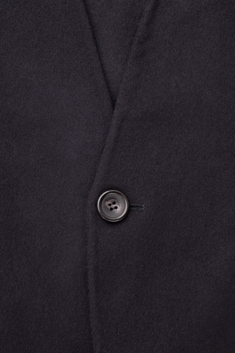 Pánské Bundy COS The Collarless Vlna Tmavě Blankyt | DQRC-49058