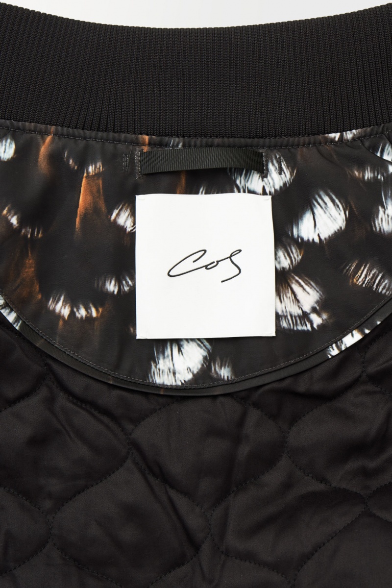 Pánské Bundy COS The Feather-Print Bomber Černé | CPUK-13985