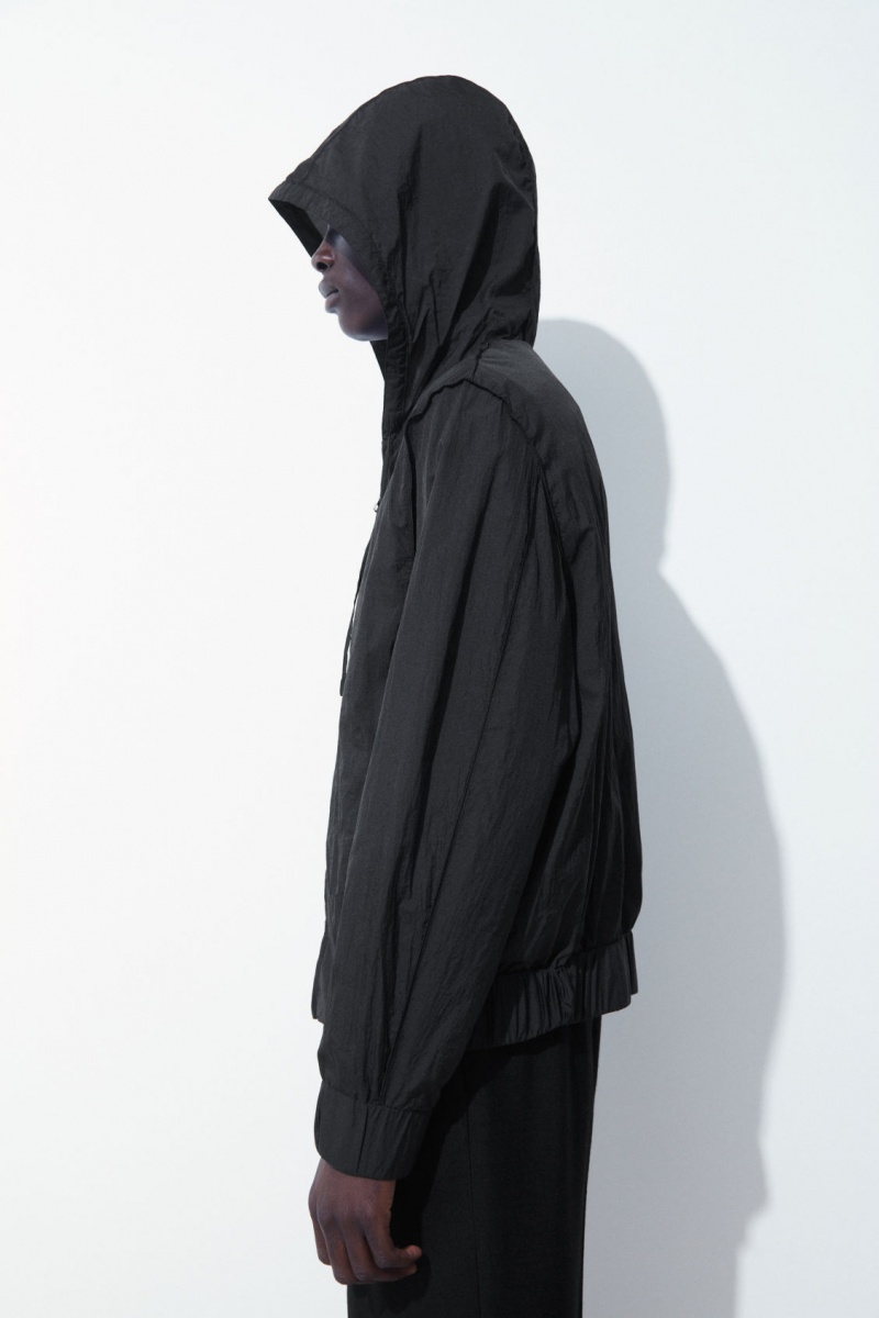 Pánské Bundy COS The S Kapucí Blouson Černé | UWZN-47823