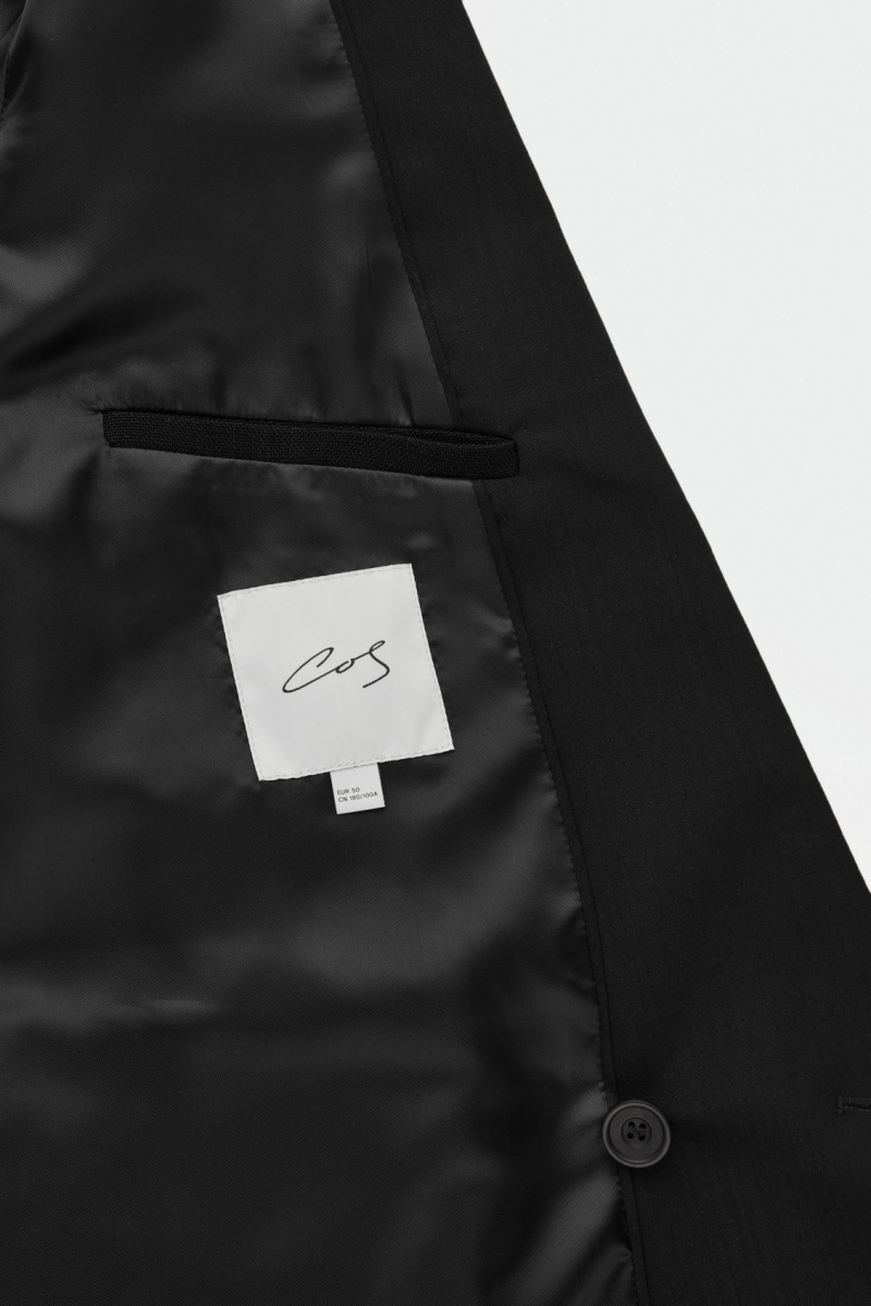 Pánské Bundy COS The Tuxedo Černé | KNXZ-57904